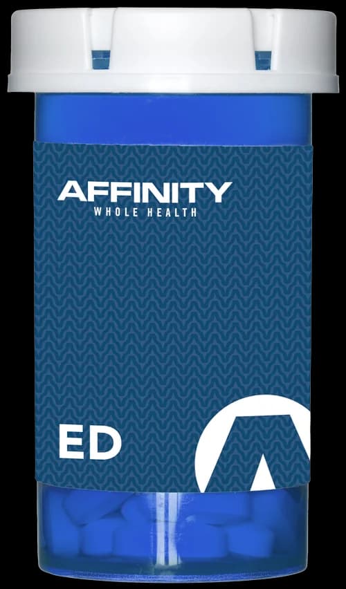 An Affinity Whole Health ED prescription bottle