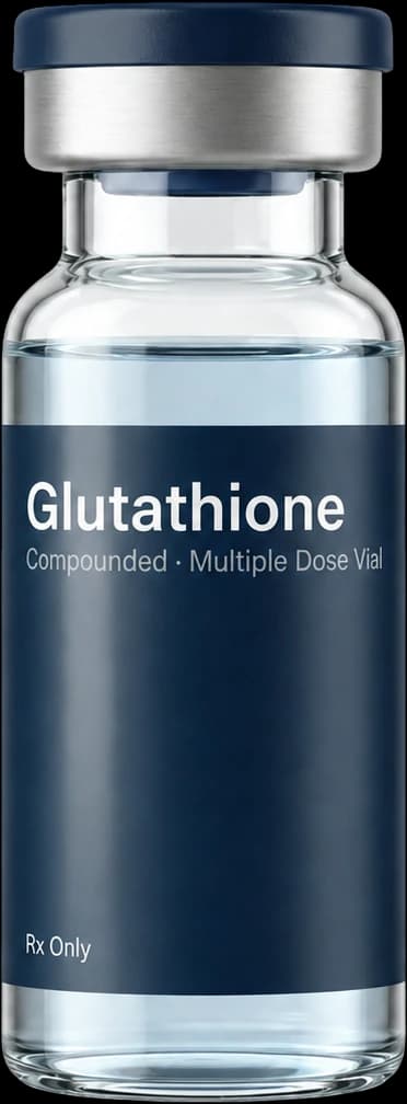Compounded glutathione multiple-dose vial
