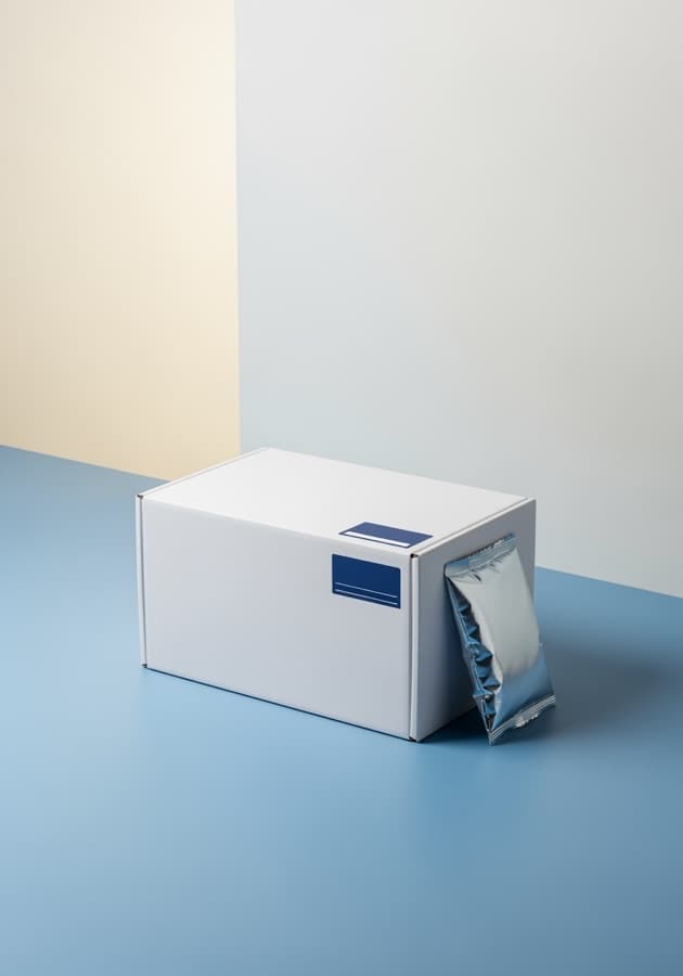 Discreet cold-chain shipping box with an ice pack